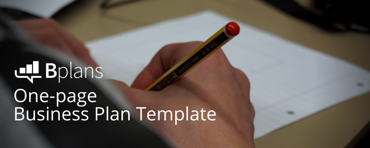 One-page Business Plan Template Header