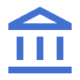Vector of the exterior of a bank. Represents applying for and qualifying for a business loan.